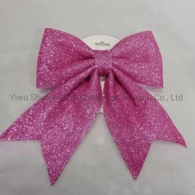 Christmas Bowknot Decor for Holiday Wedding Party Decoration Supplies Hook Ornament Craft Gifts