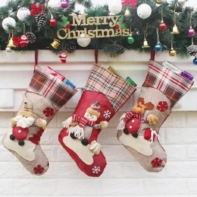 Wholesale Plush Christmas Stocking for Christmas Decorations