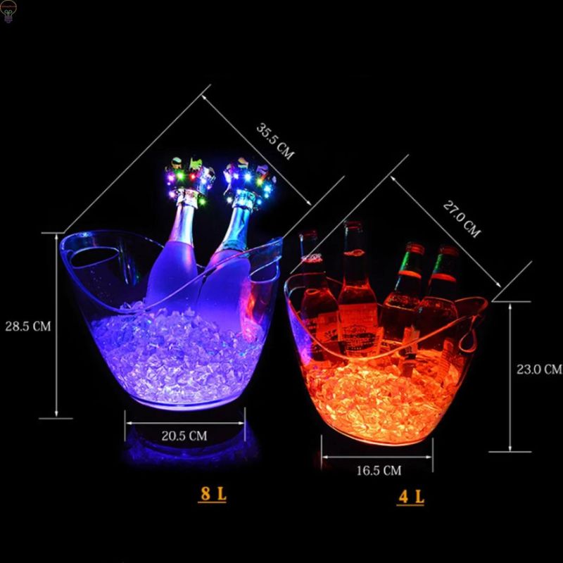 LED Charging Colorful Bar KTV Party Beer Size Ice Bucket