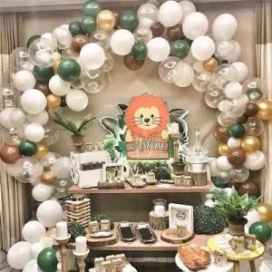 119PCS Retro Color Bean Paste Green Balloon Arch Garland Kit