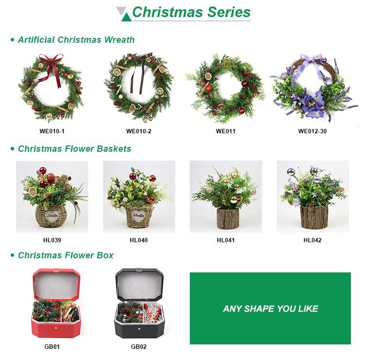 Christmas Decorative 31cm Artificial Hydrangea Eucalyptus Wreaths for Door