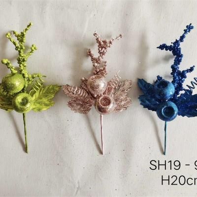 Flowers with Christmas Decoration Home Ornaments