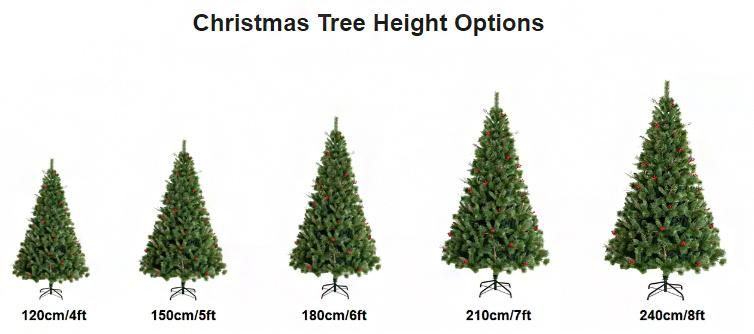 Luxury 210cm Dense Green Artificial Christmas Decorative Tree