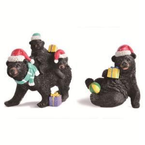 Quanzhou Factory Direct Sales Polyresin Christmas Bear Statue Home/Garden Decoration