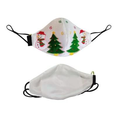 Christmas LED Face Mask in Stock Wholesale Fashion Digital Print Mask for Party