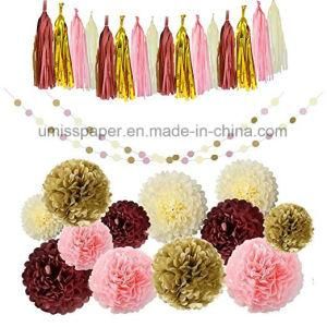 Umiss Paper Bridal Shower Decorations Wedding Burgundy Bachelorette Party Decorations