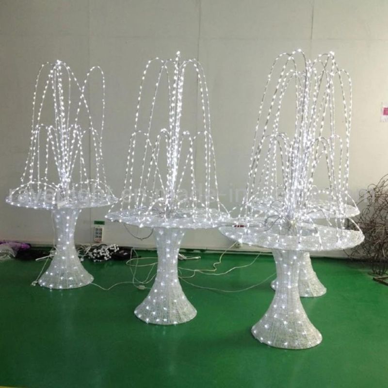 Big LED Fountain White Color Large Outdoor Decoration Holiday Lighting