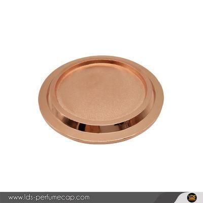 Wholesale Luxury Custom Color Zinc Alloy Shiny Rose Gold Scented Candle Lid