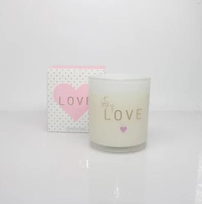 Romantic Candle Glass Jar Wax Love Fresh Rose Scented Candle