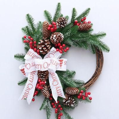 New Design Christmas Wreath with Natural Rattan
