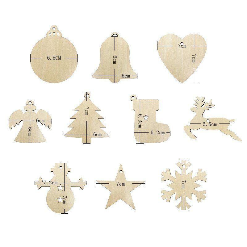 2021 Christmas Tree Sublimation Blanks Personalized MDF Hanging Ornaments