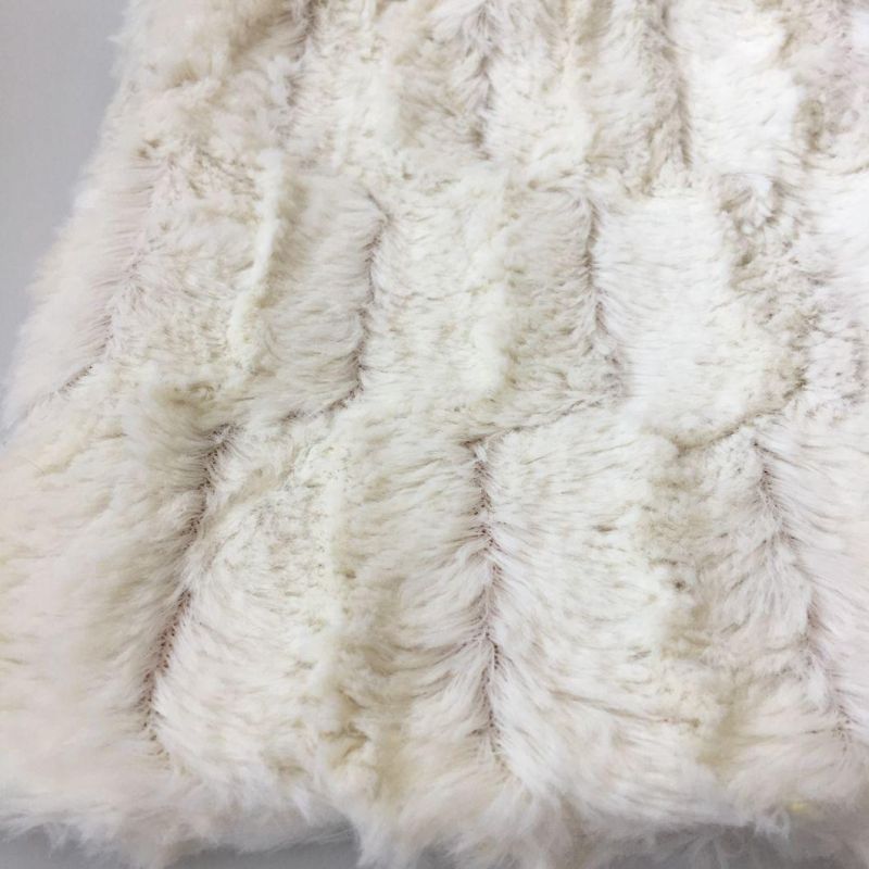 Pure White Colour Plush Rabbit Fur Cover for Rubber Bag