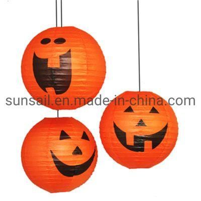 Paper Lanterns Halloween Pumpkin Hanging Paper Lantern for Indoor and Outdoor Decoration