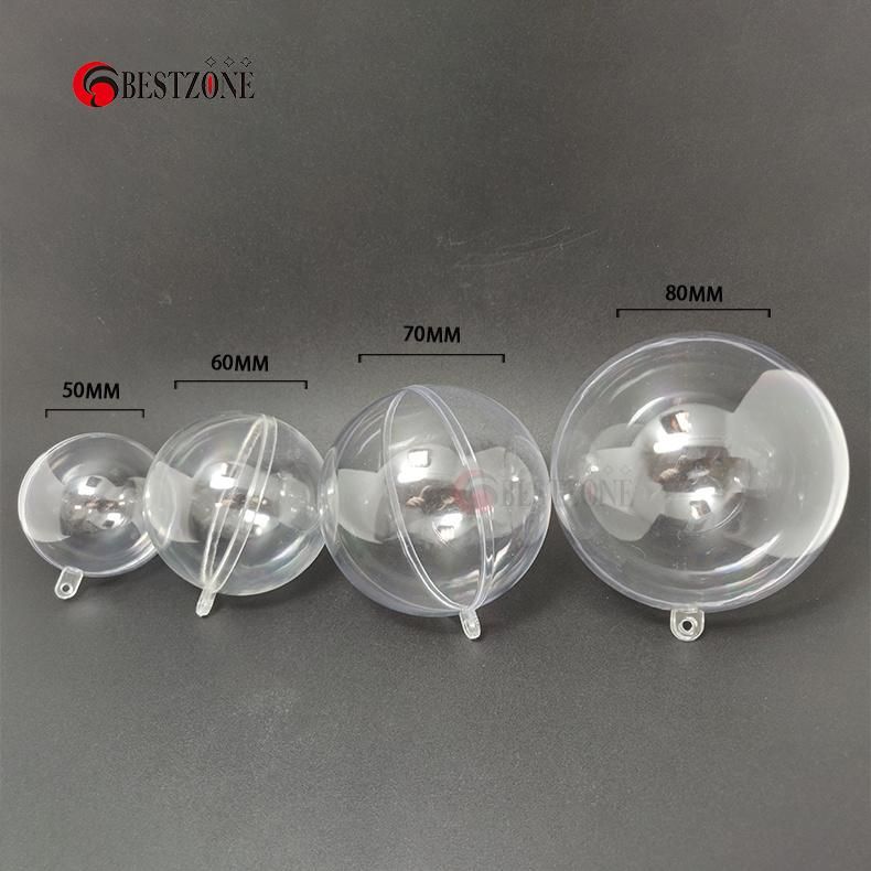 12cm Clear Plastic Christmas Hanging Ball