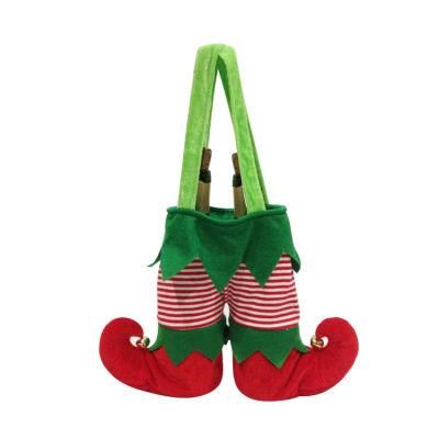 Shangyi Elf Boots Shoes Custom Wine Bottle Gift Ornament Christmas Elf Bag
