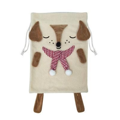 Wholesale Fox Animal Gift Craft Cotton Santa Sacks Party Fabric Christmas Bags