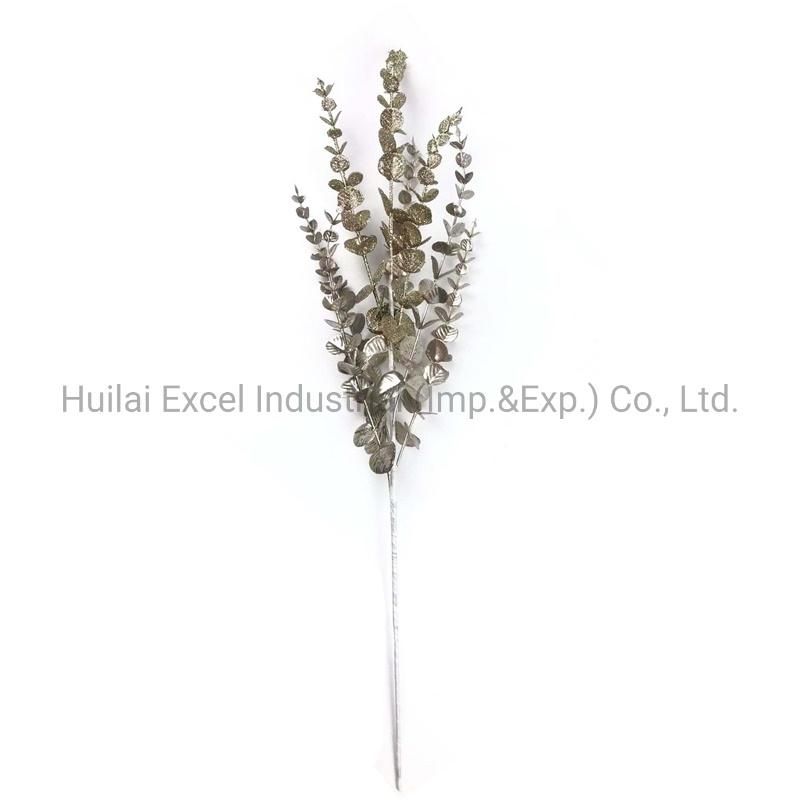 Glitter Floral Eucalyptus Pick Decoration Leaf Pick Eucalyptus Leaves Branches