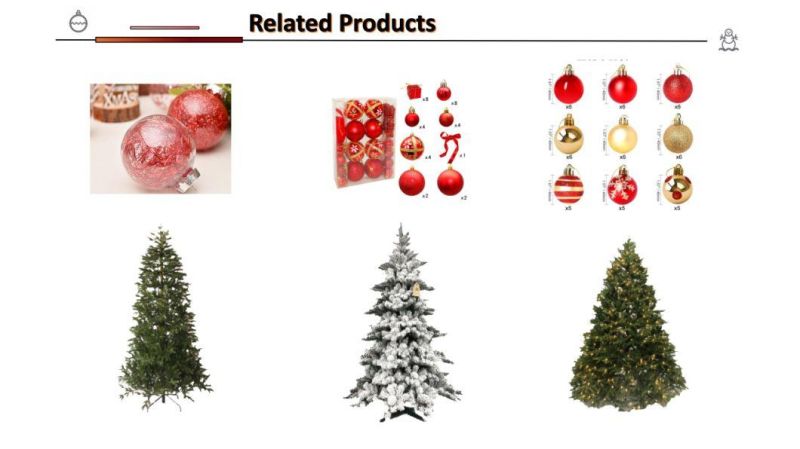 Luxury Plastic Xmas Christmas Baubles Set for Trees Decoration