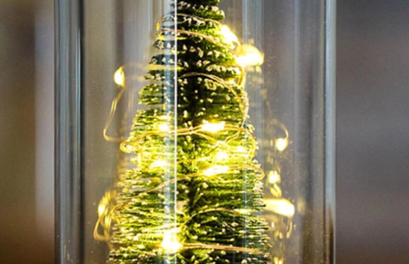 LED Glass Christmas Tree Dome Lamp