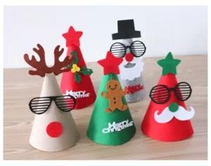 Christmas Felt Hat Crafts Custom Promotion Gift Christmas Decroration Santa Claus
