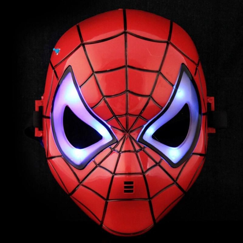 LED Glowing Super Hero Cosplay Halloween Gifts Party Mask Toys