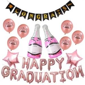 Amazon Hot Selling Graduation Wine Glass Balloon Theme Party Arch