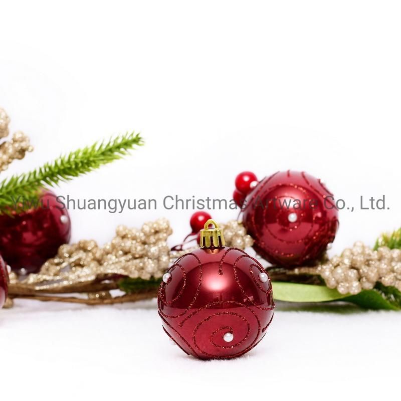 New Design Christmas Ball for Holiday Wedding Party Decoration Supplies Hook Ornament Craft Gifts
