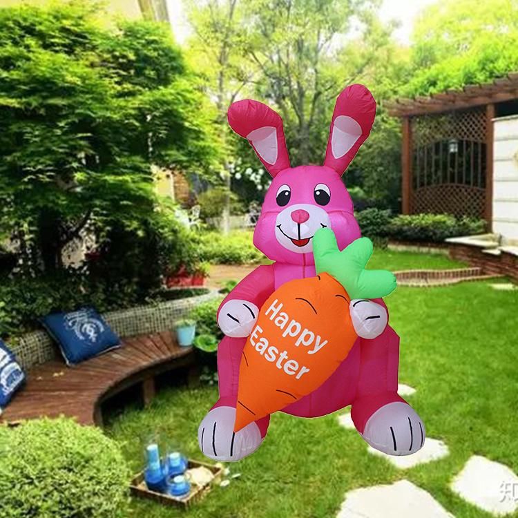 Corlorful Cartoon Inflatable Model Easter Decoration Easter Bunny for Sale