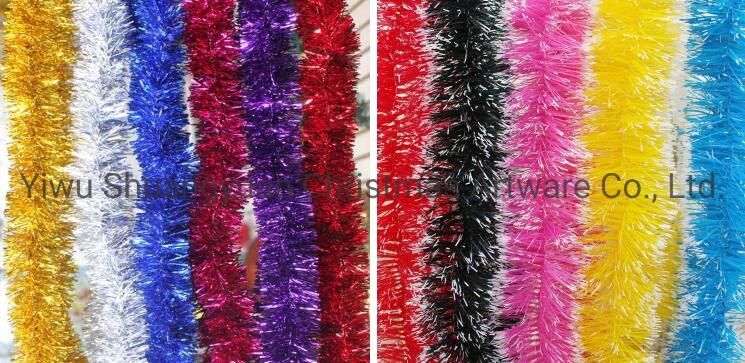 Mix Color Decoration Bar Tops Ribbon Christmas Tinsel Garland Christmas Tree Stair Ornaments Home Holiday Party Decoration