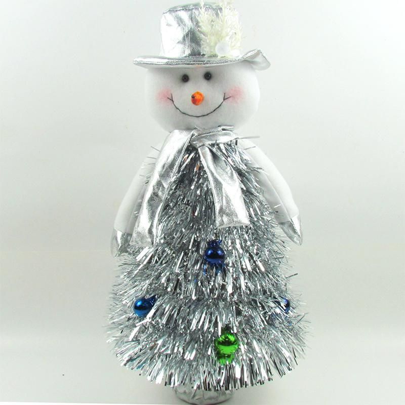 New Design Pet Material Tinsel Tree with Ornaments Decorate Home Decoration