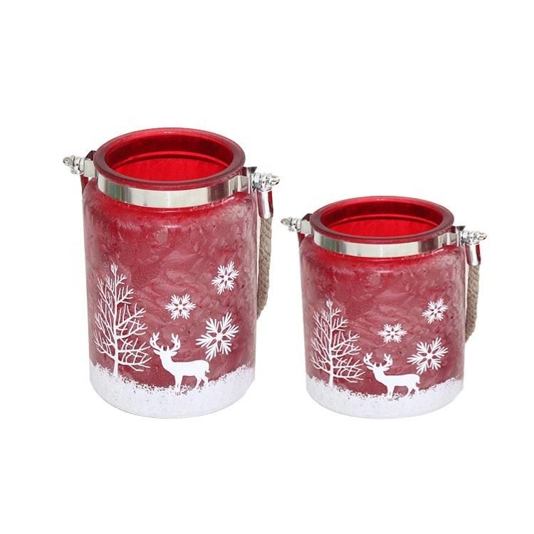 Custom Printed Votive Candle Jar with Rope Handle