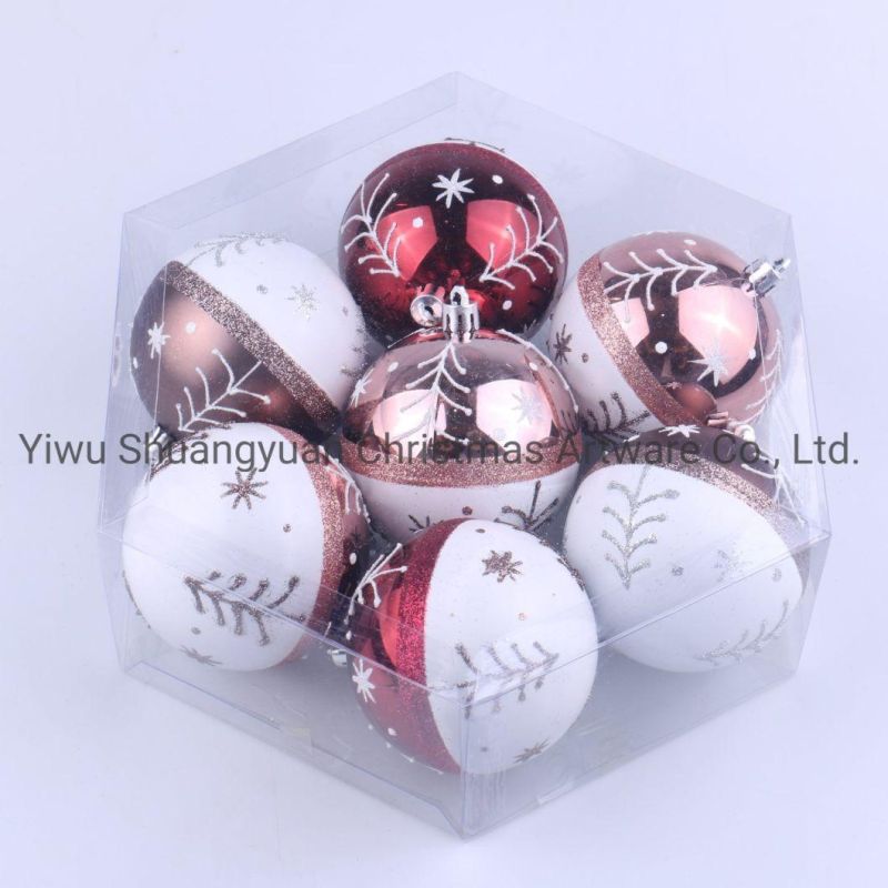8cm Hand Painted Christmas Ball Decoration Christmas Ball with Pattern