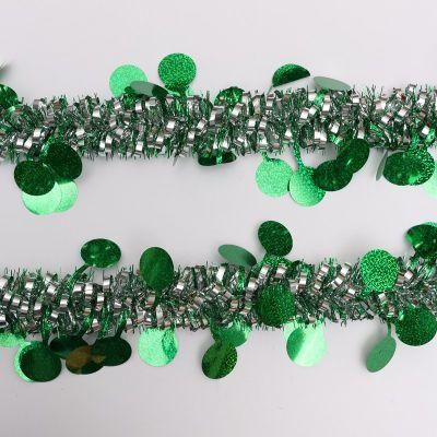 2m*6ply Shiny Christmas Pet Tinsel with Round Slices Ornaments