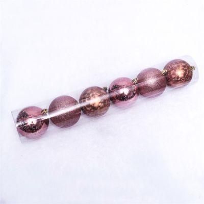8cm Shiny Plastic Christmas Glitter Ball Decoration