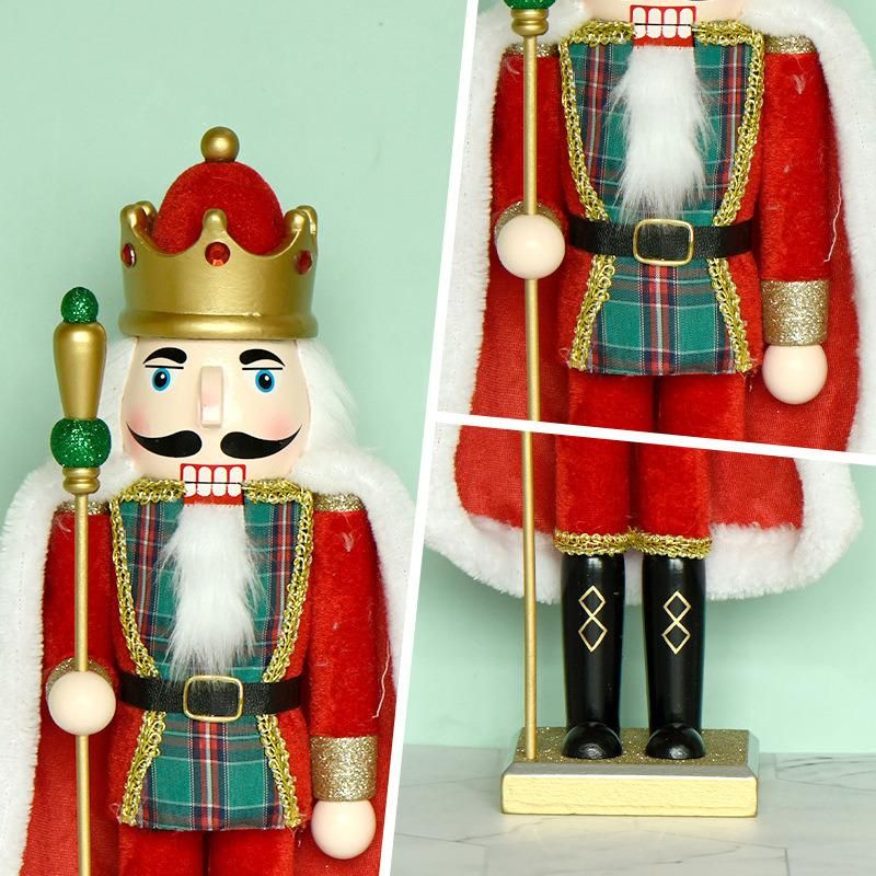 New Design Red and Green Soldier Decoration Christmas Nutcracker