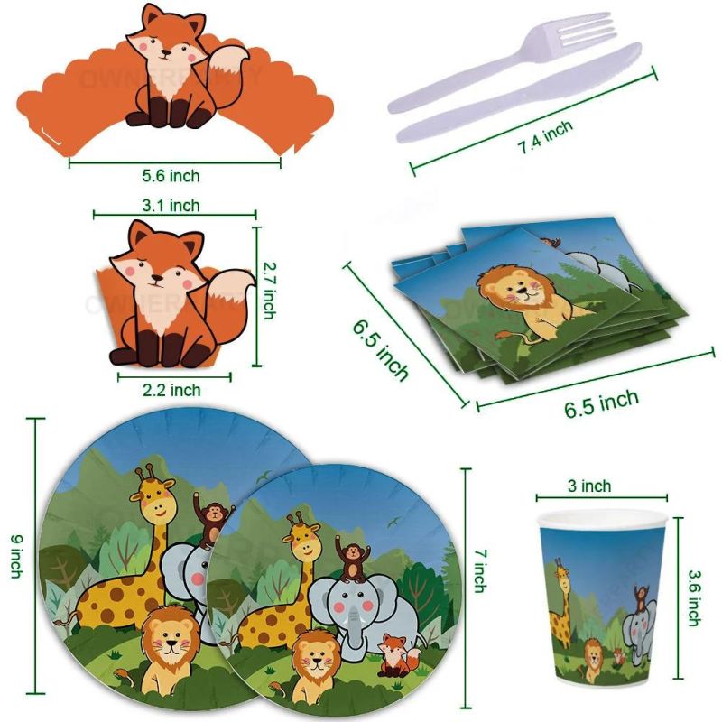 Birthday Party Set Disposable Party Supplies Kits for Unisex