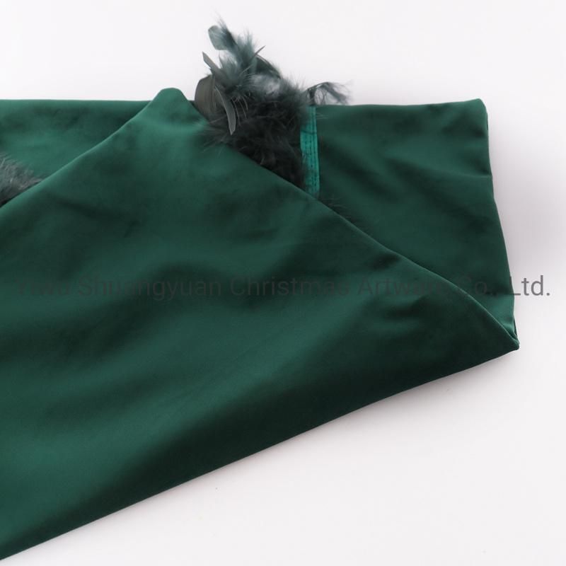New Design Christmas Bolster Pillow with Feather for Holiday Wedding Party Home Decoration Hook Ornament Craft Gifts