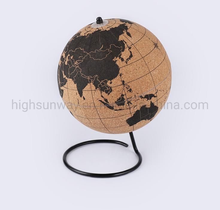 8 Inch Teaching Cork Globe with Push Pins Desktop Decoration Promotional Gift Office Decoration