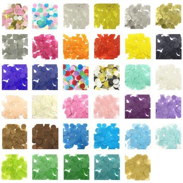 Paper Glitter Round Tissue Confetti Circle Table Confetti for Wedding Birthday Push Confetti Party Decoration