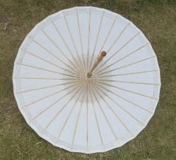 White Classical Dance Paraso Paper Parasol Rainproof Handmade Chinese Japanese Paper Umbrella Oiled Paper Umbrella Parasol for Wedding, Bridesmaids, Party Favor