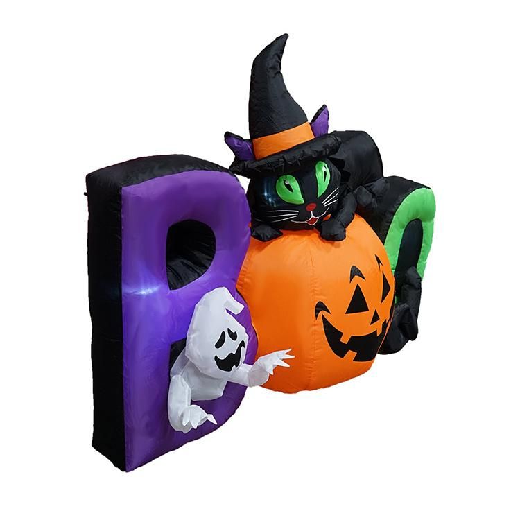 Inflatable Pumpkin with Ghost and Letter for Halloween Decoration