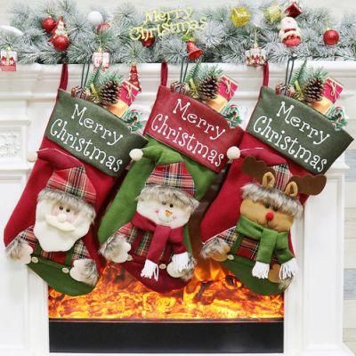 Christmas Stockings Santa, Snowman, Reindeer 3D Christmas Decoration for Kids Party Decor