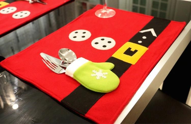 Christmas Decoration, Christmas Table Mat and Knife and Fork Bag. Xmas Place Mat