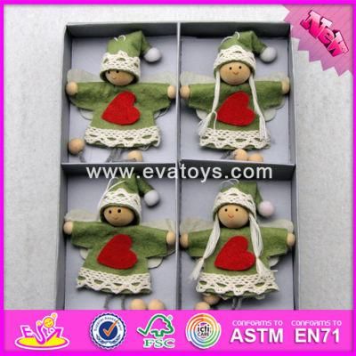 2076 Wholesale Baby Wooden Christmas Dolls, Lovely Kids Wooden Christmas Dolls, Cartoon Wooden Christmas Dolls W02A218