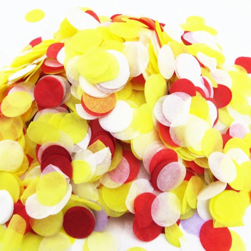 Multicolor Personalized Round Tissue Paper Biodegradable Confetti