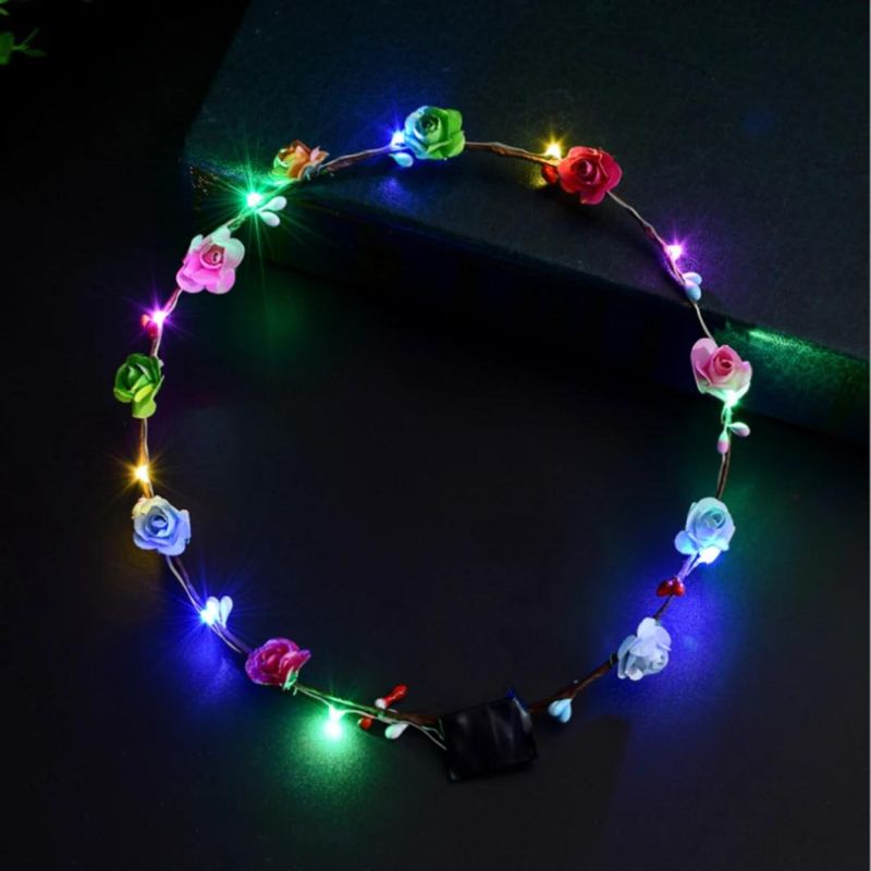 Christmas Party Favor LED Flower Crown Headband