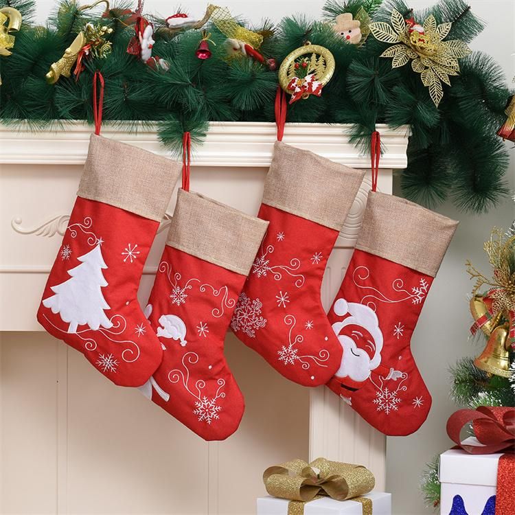 New Christmas Decorative Gifts Household Christmas Tree Pendant Cartoon Christmas Socks Children′s Christmas Gift Bag for Kids