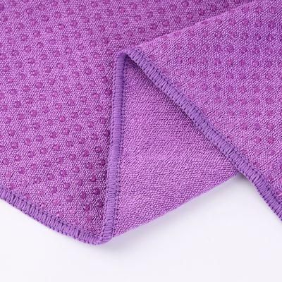 Custom Wholesale Hot Silicone Microfiber Yoga Towel Non Slip Yoga Mat Towel
