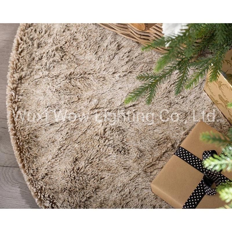 48" Two Colour Tones Brown Fur Tree Skirt