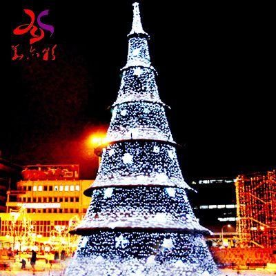 Customized Design Decoration Christmas Tree Motif Light Landscape Ornament Shopping Mall Artificial Lighting